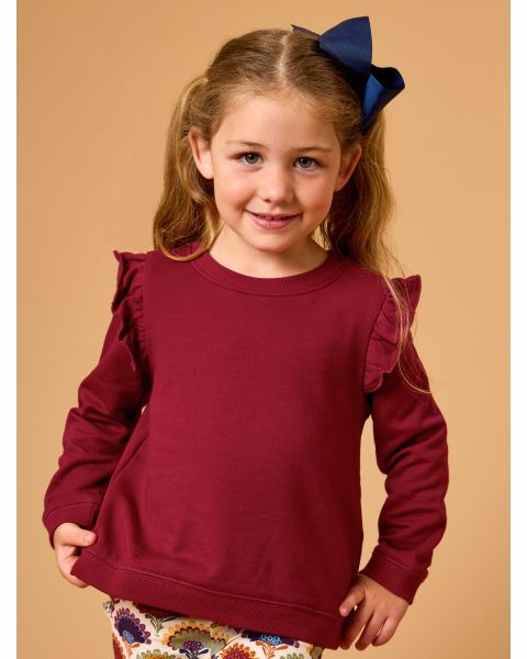 Dark Cherry Flutter Sweatshirt
