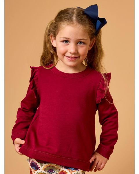Dark Cherry Flutter Sweatshirt