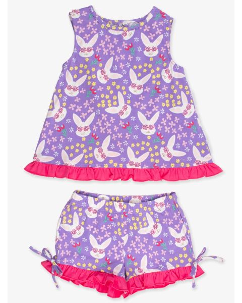 Purple Sunny Bunnies Knit Swing Top and Short Set