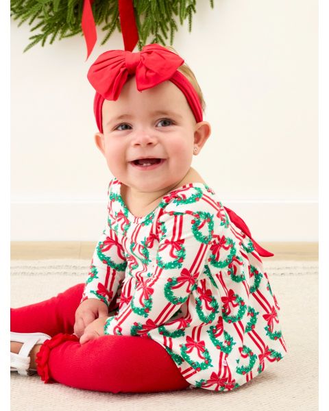 Deck The Halls Knit Long Sleeve Twirl Top and Bloomer Set