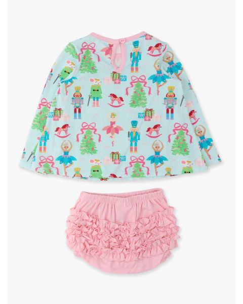Nutcracker Wishes Knit Long Sleeve Applique Pocket Swing Set