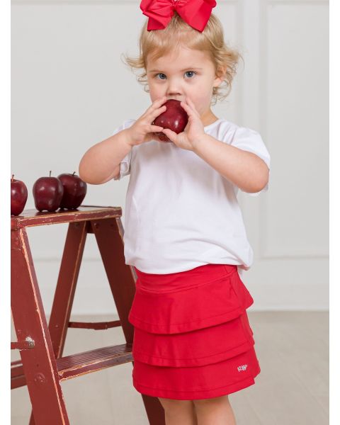 Red Active Skort