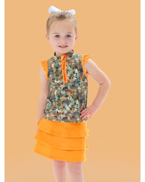Neon Orange Active Skort