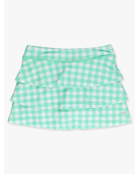 Spring Green Gingham Active Skort