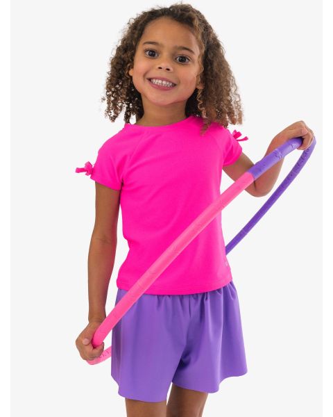 Neon Purple Active Butterfly Shorts