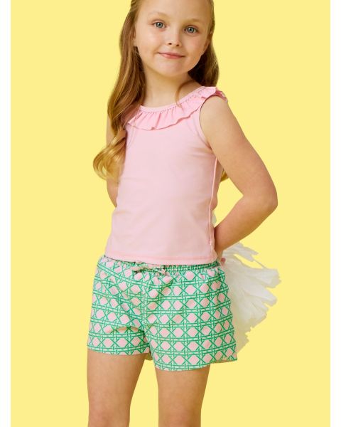 Pink Coastal Cane Active Butterfly Shorts