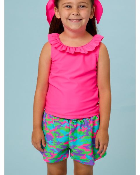 Neon Camo Active Butterfly Shorts
