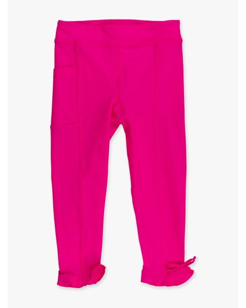 Neon Magenta Active Pocket Ruffle Legging