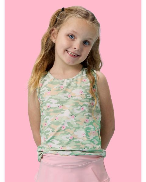 Sage Blossom Camo Active Tank Top
