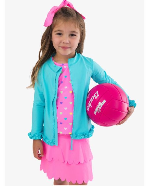 Neon Pink Active Tiered Flare Skort