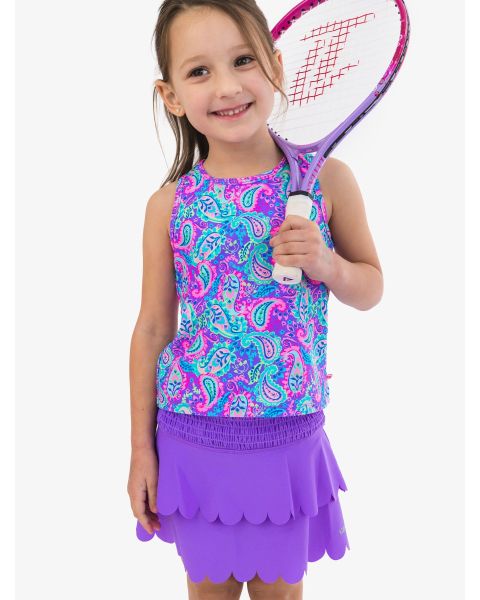 Neon Purple Active Tiered Flare Skort