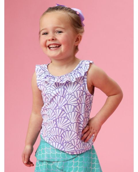 Magical Mermaid Active Ruffle Tank Top
