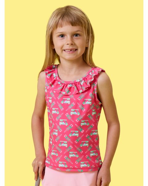 Cart Cutie Active Ruffle Tank Top