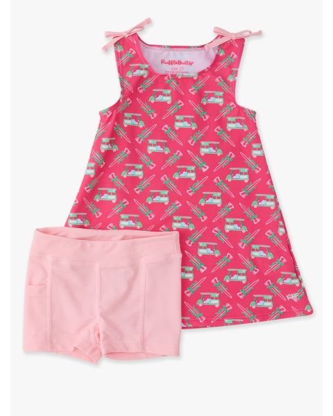 Cart Cutie Active A-Line Bow Dress & Bike Short Set