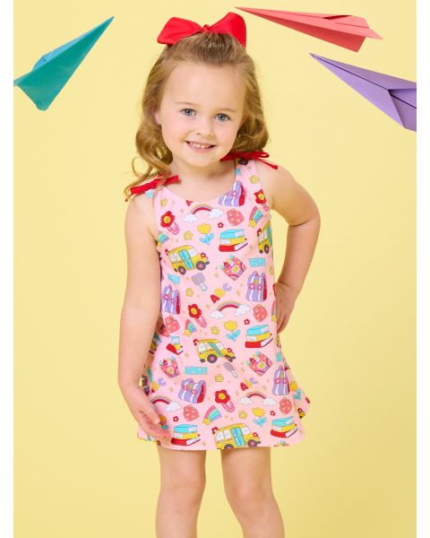 Classroom Cutie Active A-Line Bow Dress & Bike Short Set