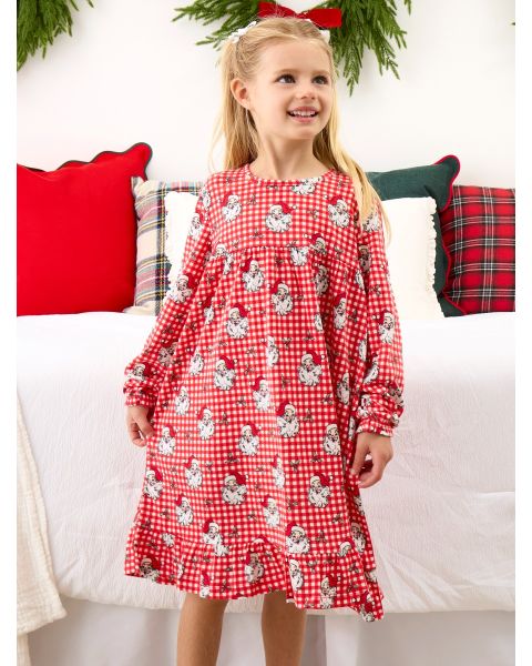 Red Dear Santa Pajama Night Gown