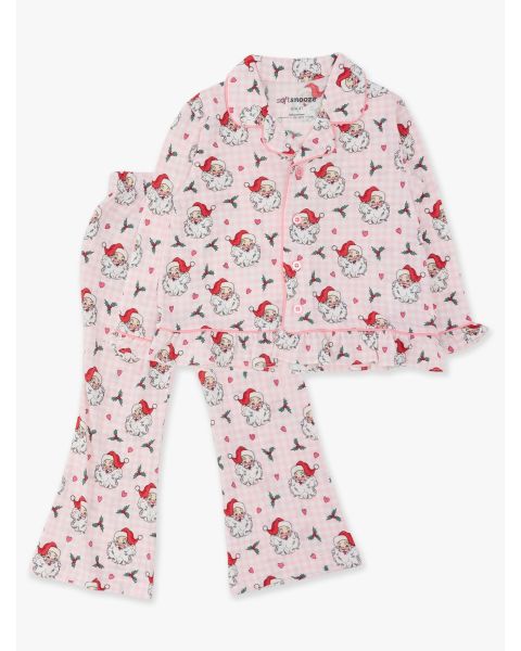 Pink Dear Santa Ruffle Flare Pajama Set