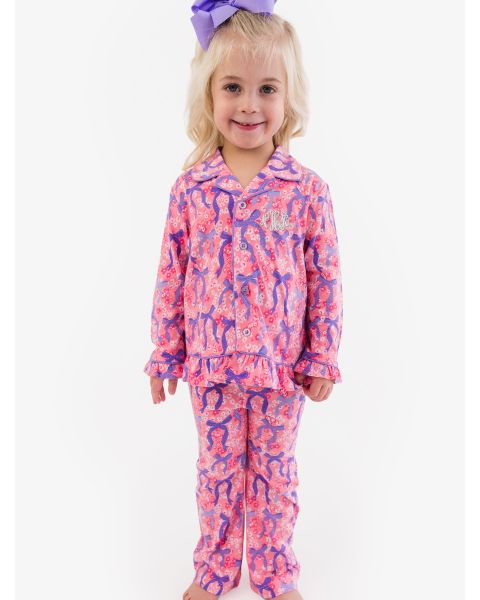 Bow Besties Ruffle Flare Pajama Set