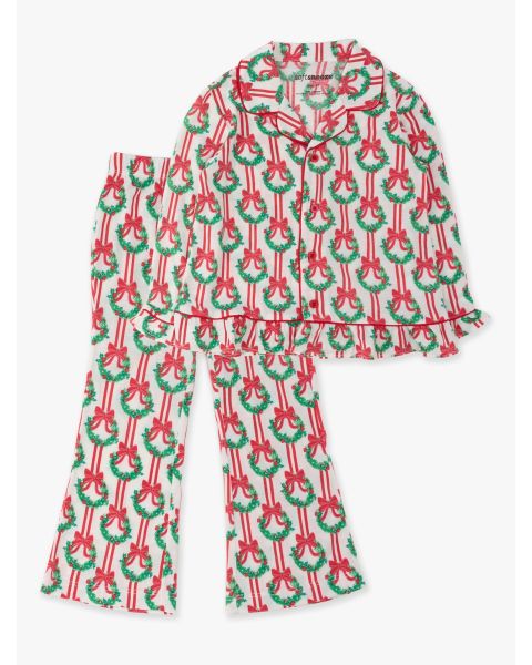 Deck The Halls Ruffle Flare Pajama Set