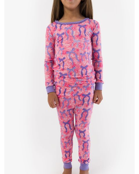 Bow Besties Ruffle Long Sleeve Pajama Set