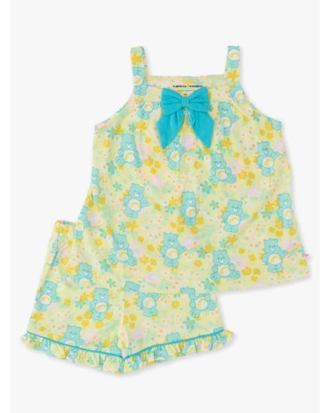 Banana Floral Care Bears Bow Tank & Short Pajama Set