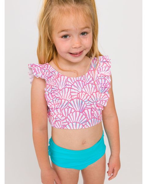 Pink Magical Mermaids Waterfall Tankini 2-Piece Swimsuit, with Signature Rear Ruffles