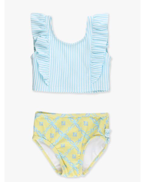 Banana Coastal Charm Waterfall Tankini 2-Piece Swimsuit, with Signature Rear Ruffles