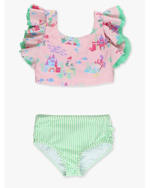 Atlantis Mermaids Butterfly Tankini 2-Piece Swimsuit, with Signature Rear Ruffles