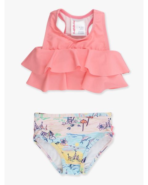 Beach Day Flounce Bikini 2-Piece Swimsuit, with Signature Rear Ruffles