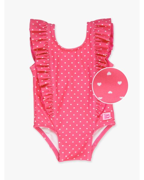 Hot Pink Heart Waterfall One Piece