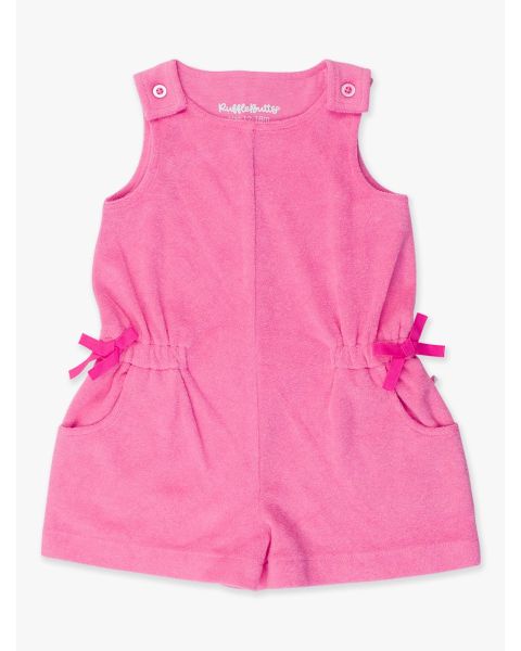 Neon Magenta Terry Cover-Up Romper