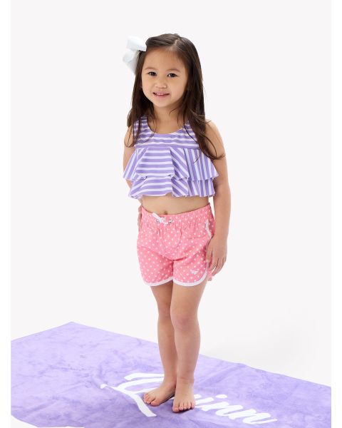 Bubblegum Pink Micro Dot Girls Board Shorts