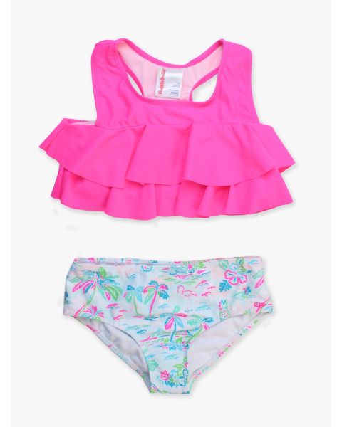 Tropical Resort Flounce Bikini 2-Piece Swimsuit