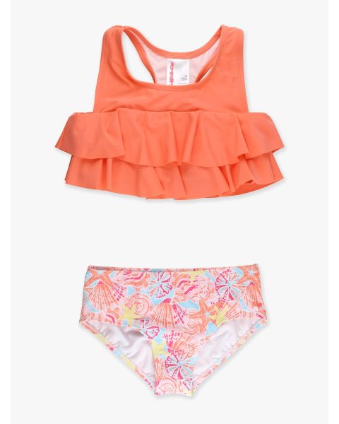 Sunset Seashells Flounce Bikini 2-Piece Swimsuit