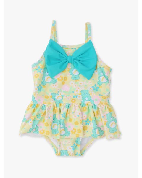 Banana Floral Care Bears Big Bow Skirted One Piece Swimsuit
