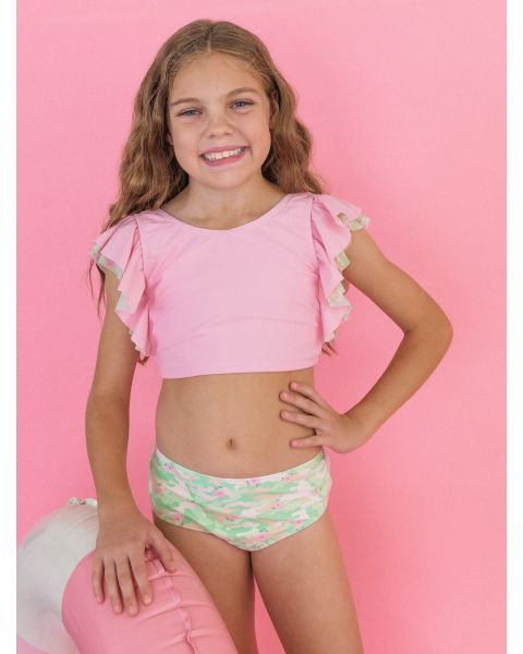 Sage Blossom Camo Butterfly Tankini 2-Piece Swimsuit