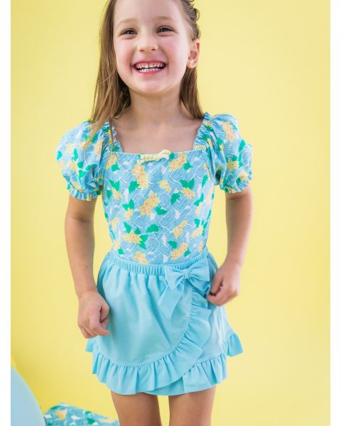 Blue Breeze Swim Bow Skirt Cover-Up