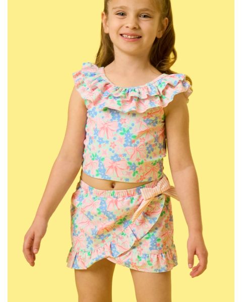 Bow Blooms Swim Bow Skirt Cover-Up