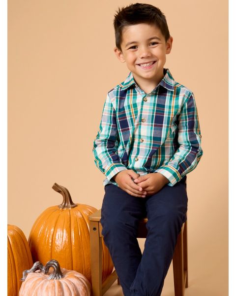 Forrest Plaid Long Sleeve Button Down Shirt
