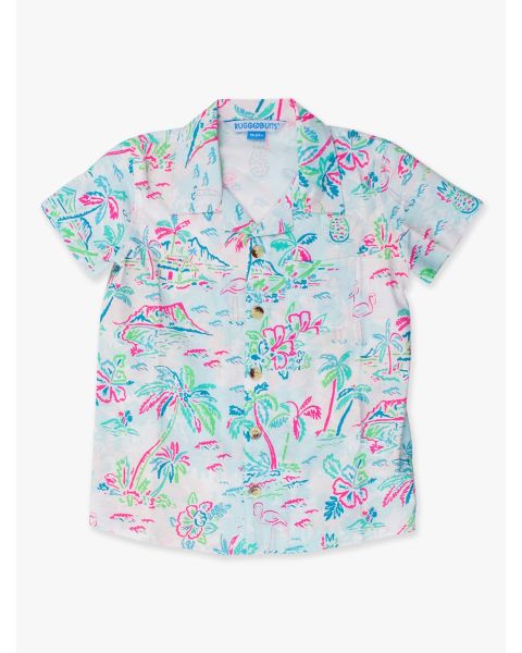 Tropical Resort Short Sleeve Camp Shirt
