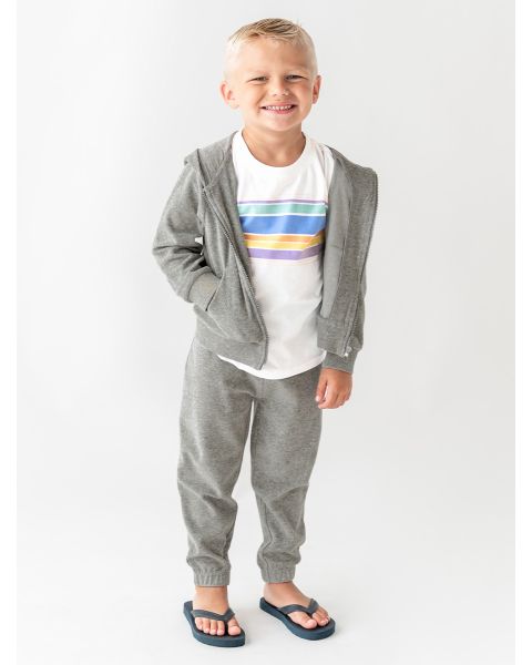 Gray Melange Terry Knit Hoodie