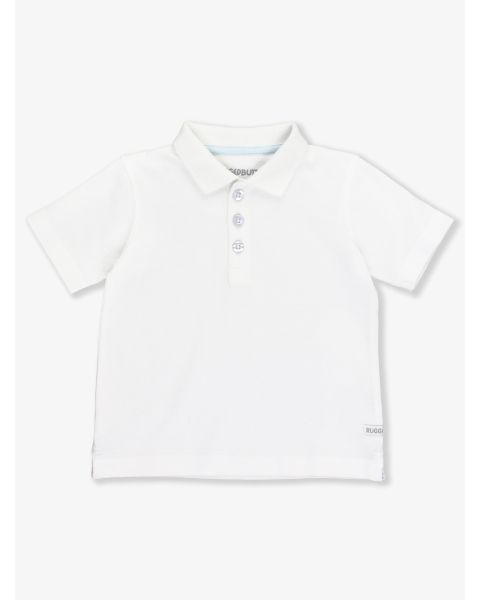 White Pique Short Sleeve Polo Shirt