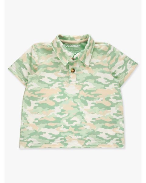 Sage Trail Camo Knit Short Sleeve Performance Polo