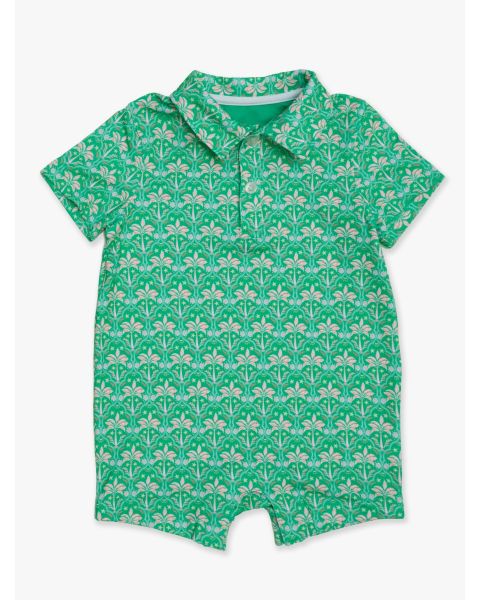 Tiny Coconut Cabana Performance Polo Romper