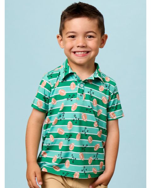 Tackles & Touchdowns Knit Short Sleeve Performance Polo