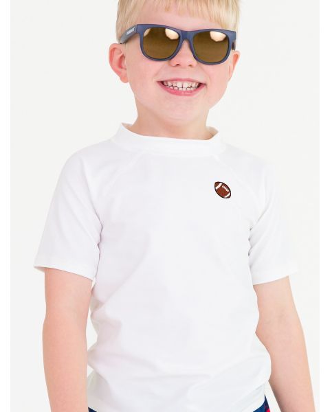 White Short Sleeve Rash Guard
