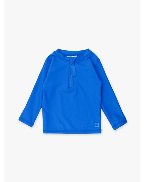 Sonic Blue Zipper Long Sleeve Rash Guard