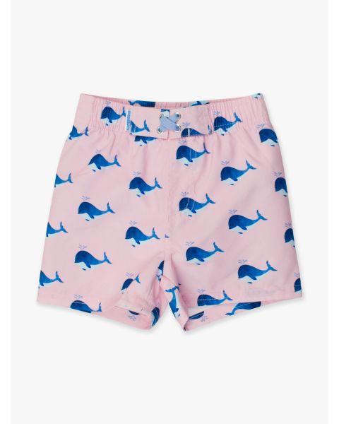 Pink Whale Friends Swim Trunks