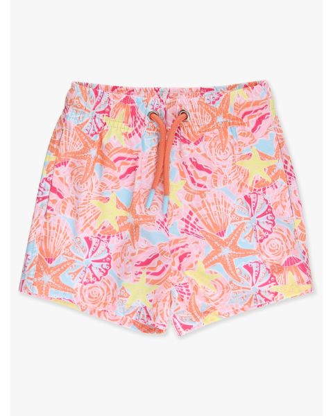 Sunset Seashells Performance Hybrid Swim Trunks