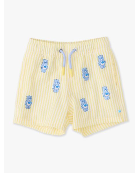 Banana Seersucker Grumpy Bear Care Bears Performance Hybrid Swim Trunks